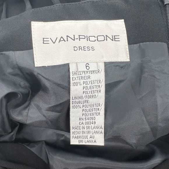 Evan-Picone Black Lined Sleeveless Short Dress Size 6 Women’s - Picture 2 of 6